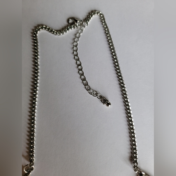 Bib necklace, green plum color - Picture 2 of 6